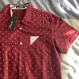 Mens Short Sleeve Casual Button Up Shirt